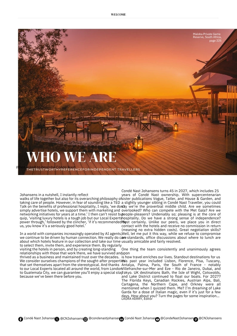 NEW! Condé Nast Johansens: Luxury Hotels Guide 2027